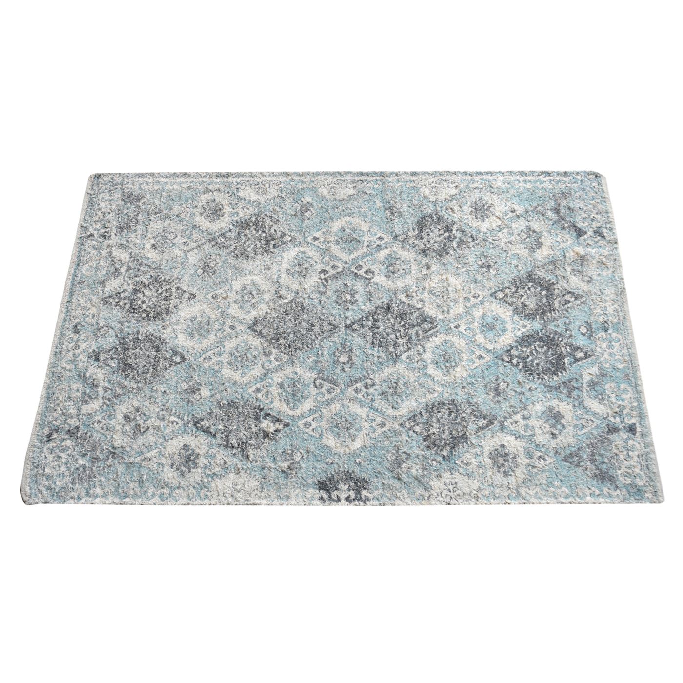 Area Rug, Bedroom Rug, Living Room Rug, Living Area Rug, Indian Rug, Office Carpet, Office Rug, Shop Rug Online, Recycled Cotton/ Printed, Sky, Grey, Natural White, , Overall