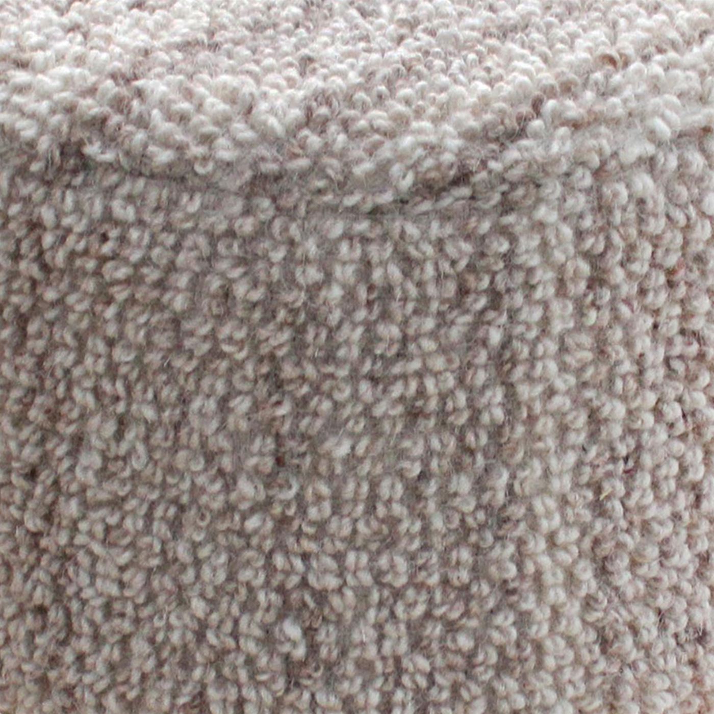 Nizam Stool, Wool, Beige, Hand woven, All Loop