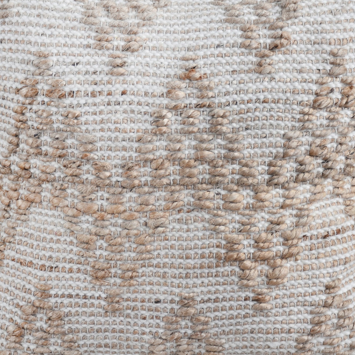 NOGOA CUSHION - JUTE/WOOL - NATURAL/IVORY - HANDWOVEN
