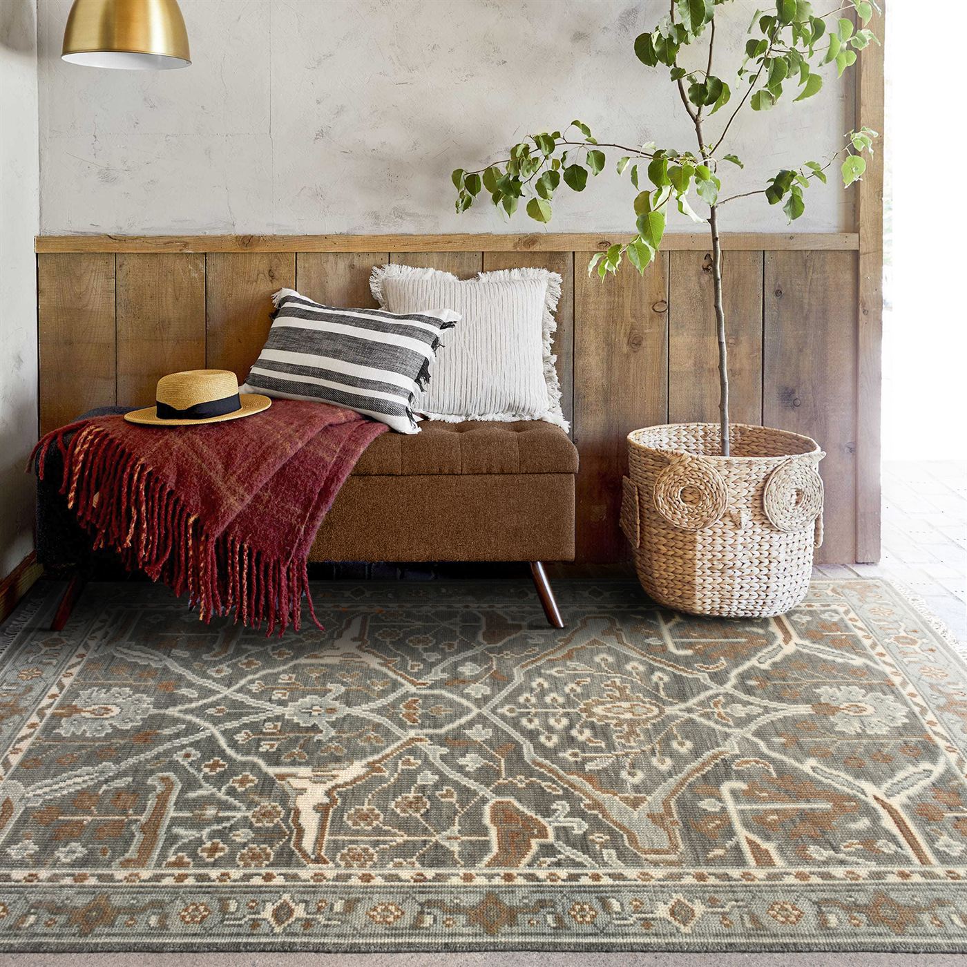 Area Rug, Bedroom Rug, Living Room Rug, Living Area Rug, Indian Rug, Office Carpet, Office Rug, Shop Rug Online, Wool, Light Green, Hand knotted, All Cut, Boho-Chic