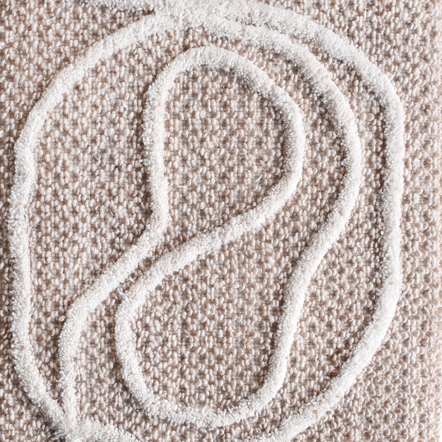 PARNAIBA WALL ART - BEIGE/IVORY - HANDWOVEN/OVER TUFTED - WOOL & MDF