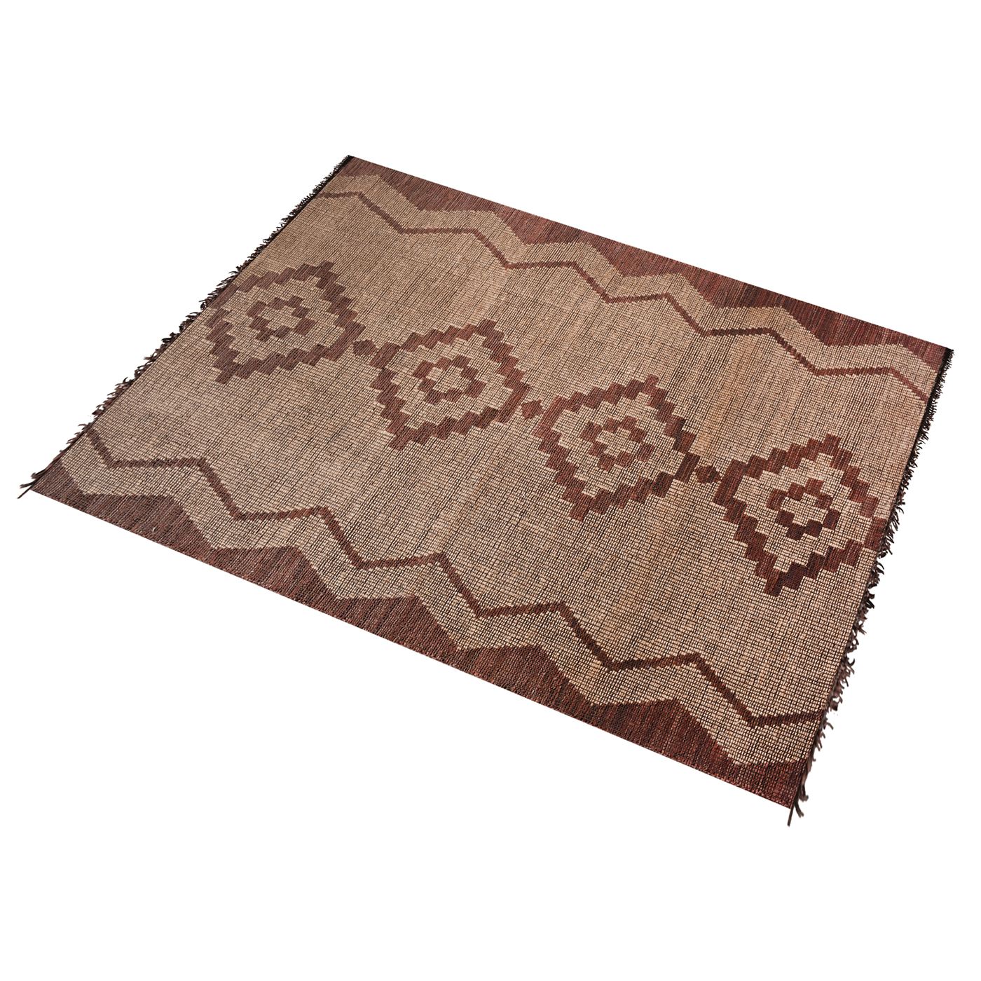 Area Rug, Bedroom Rug, Living Room Rug, Living Area Rug, Indian Rug, Office Carpet, Office Rug, Shop Rug Online, Jute, Leather, Natural, Brown, Punja, Flat Weave, geometric