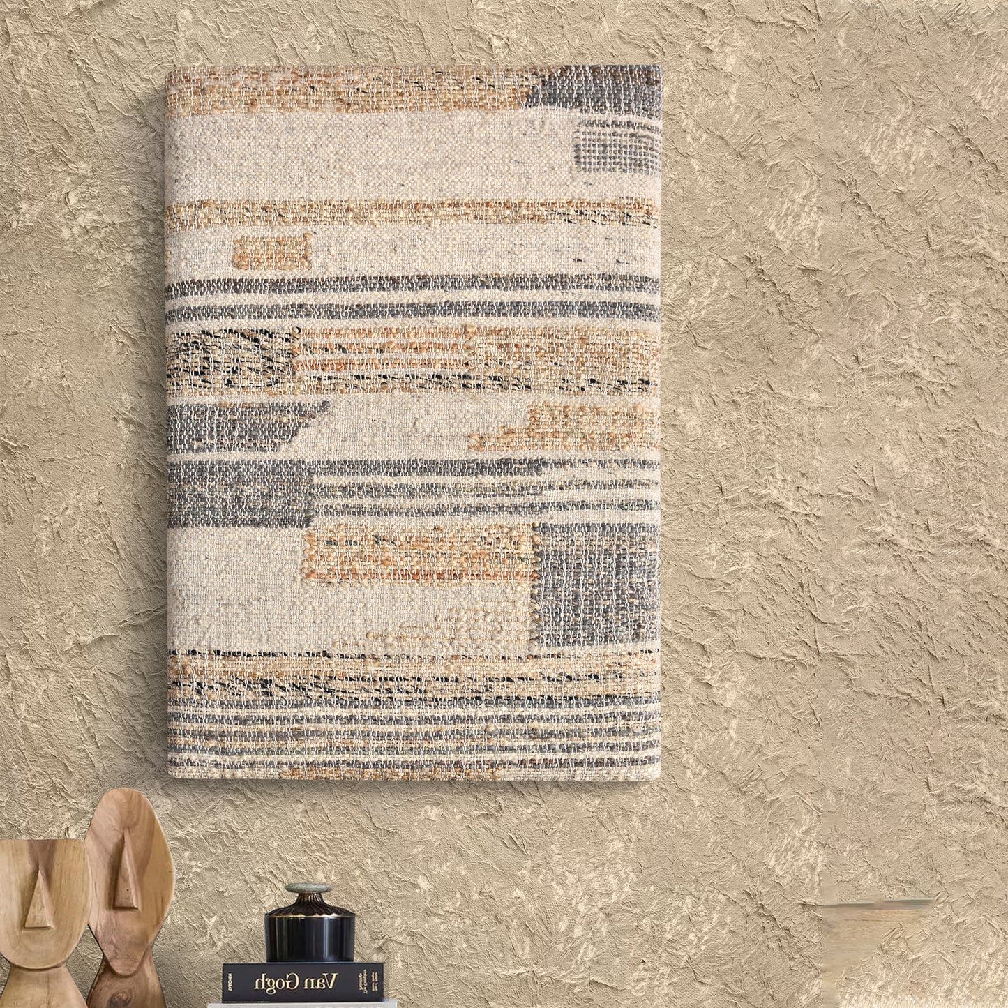PIKE WALL ART - JUTE/WOOL - MDF STRUCTURE