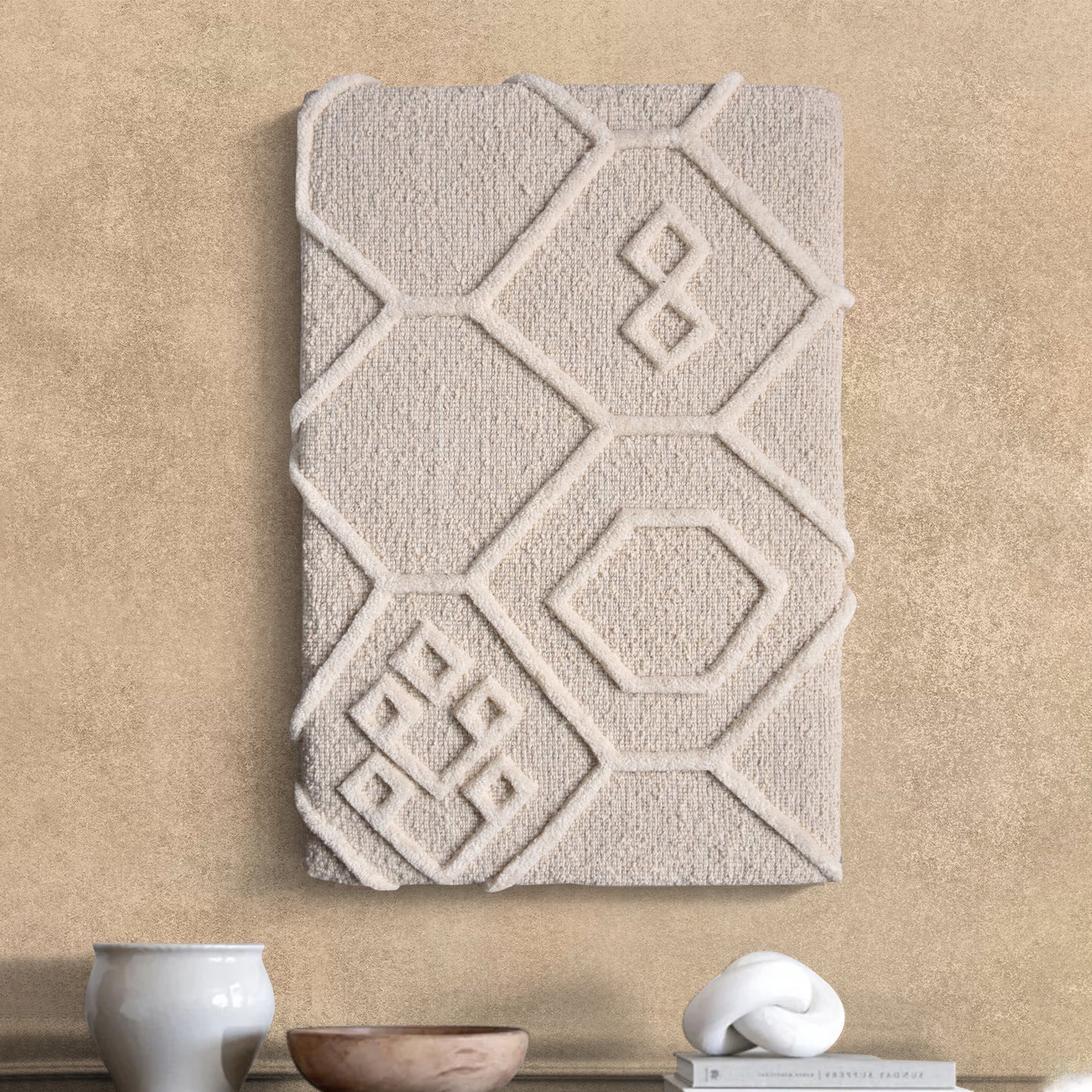 PONCIANA WALL ART - WOOL - MDF STRUCTURE