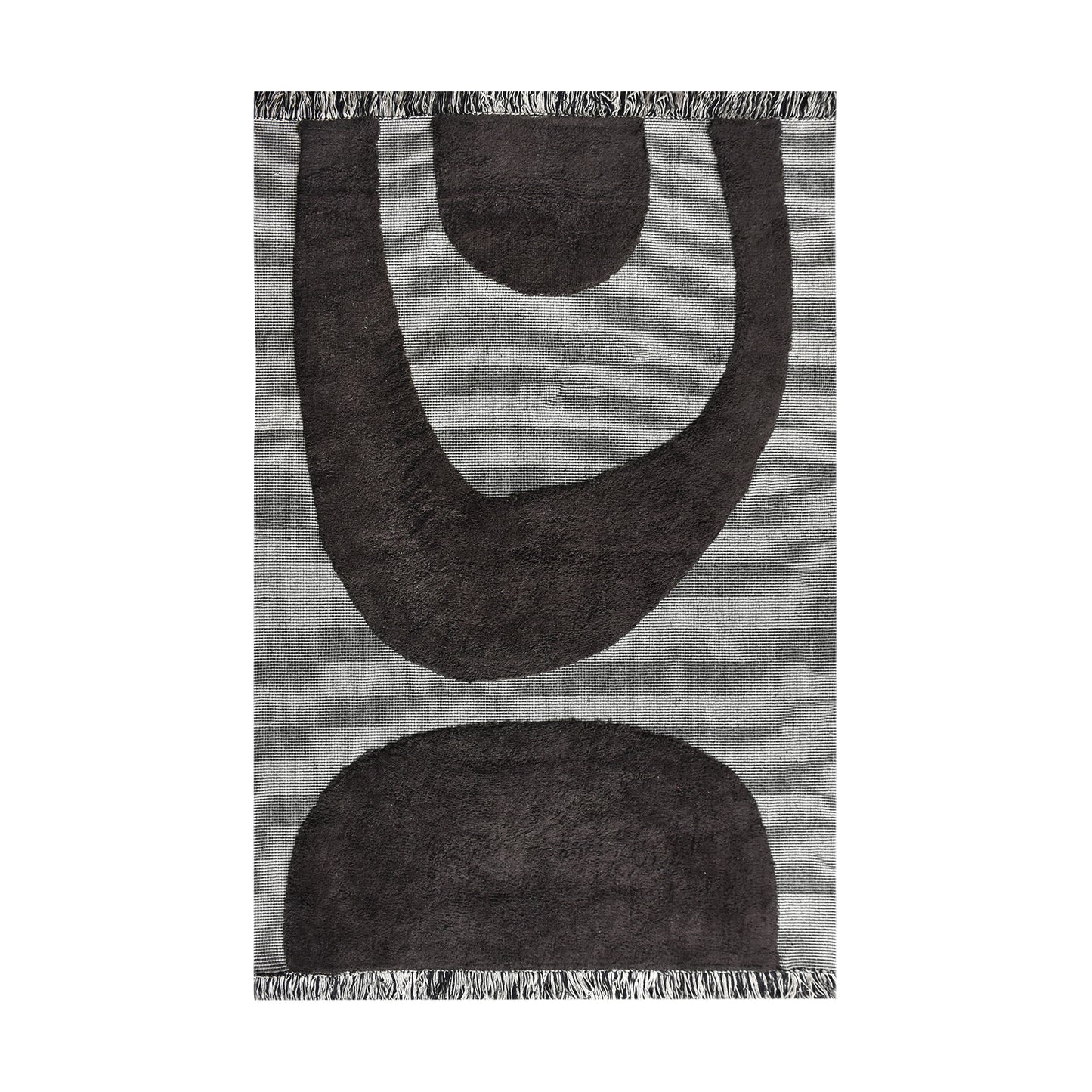 POWLETT RUG - IVORY/CHARCOAL - COTTON