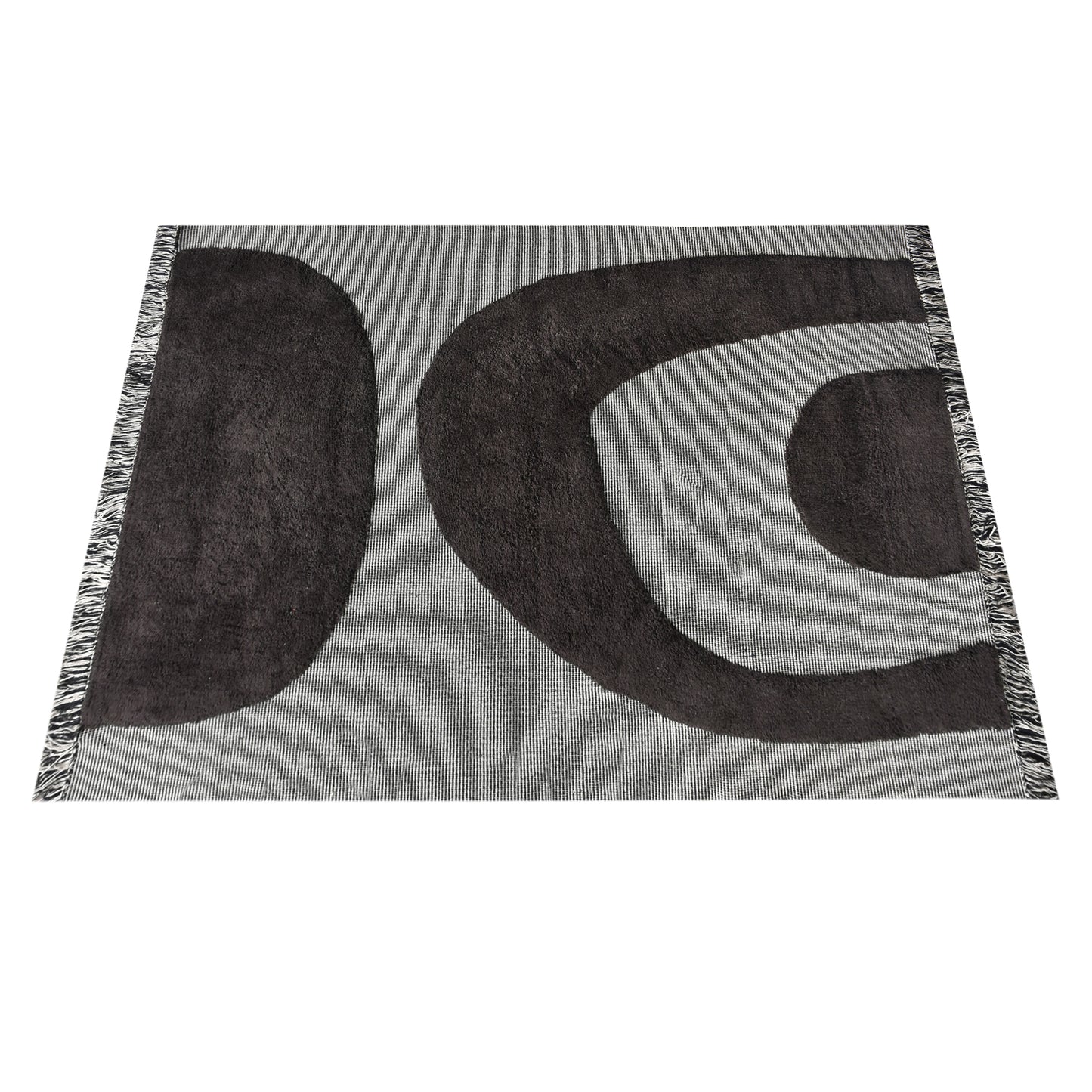 POWLETT RUG - IVORY/CHARCOAL - COTTON