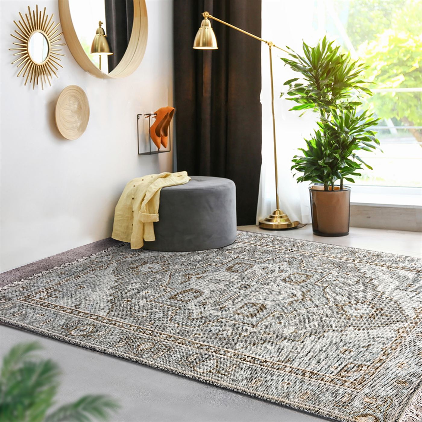 Area Rug, Bedroom Rug, Living Room Rug, Living Area Rug, Indian Rug, Office Carpet, Office Rug, Shop Rug Online, Wool, Grey, Hand knotted, All Cut, Textured