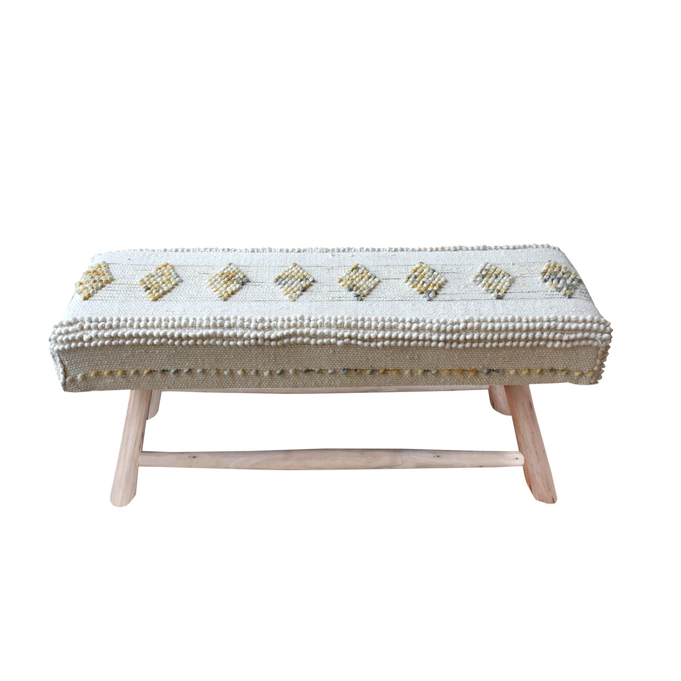 Ratize Bench, Wool, Natural, Pitloom, All Loop