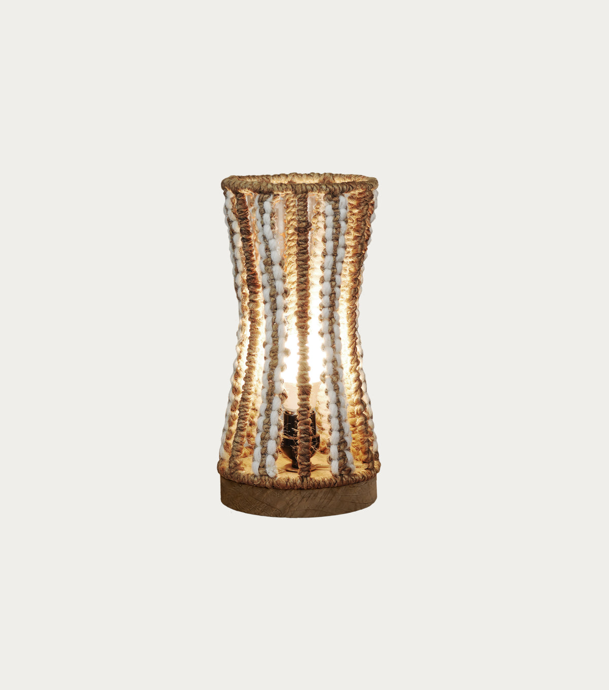 RIVERLYN LAMP - NATURAL/IVORY - HAND MADE - JUTE/WOOL