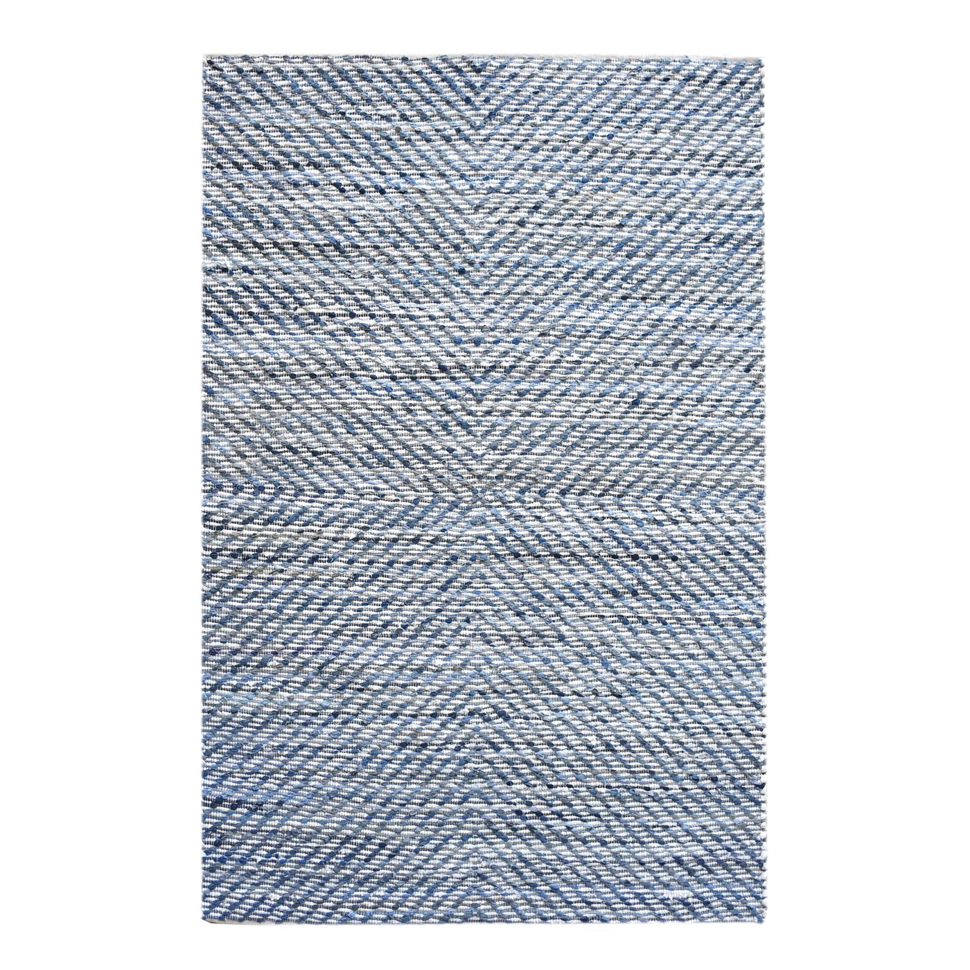 Area Rug, Bedroom Rug, Living Room Rug, Living Area Rug, Indian Rug, Office Carpet, Office Rug, Shop Rug Online, Denim, Polyester, Blue, Natural White, Pitloom, Flat Weave, Textured