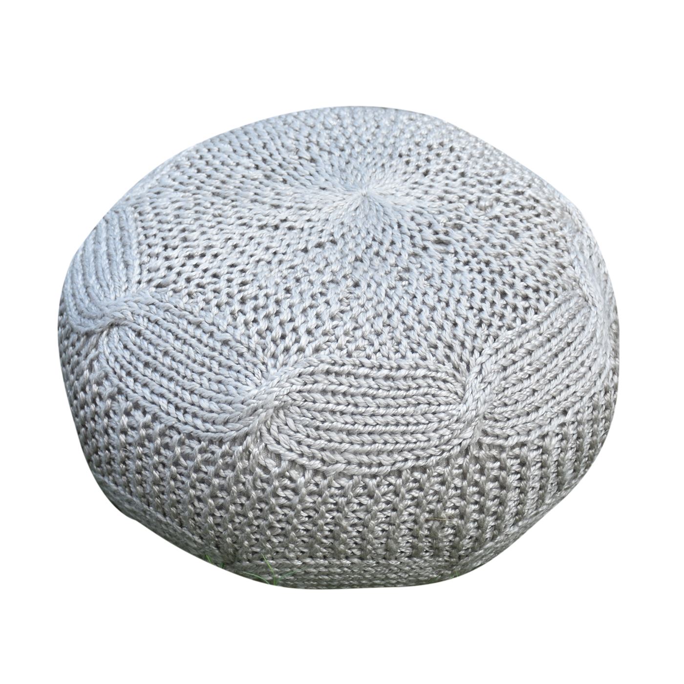 Romagna Pouf, Pet, Grey, Hm Knitted, Flat Weave