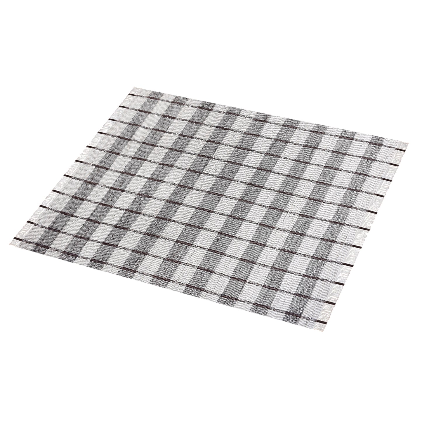 RONALDSEY RUG - IVORY/BROWN - HAND WOVEN - COTTON DENIM