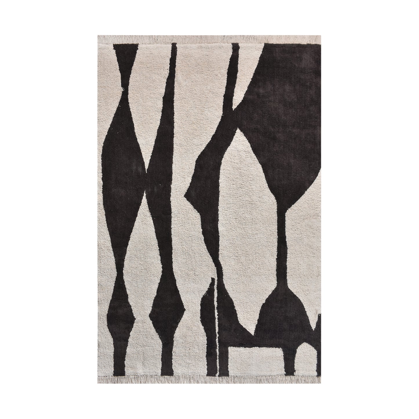 SARATA RUG - IVORY/CHARCOAL - COTTON