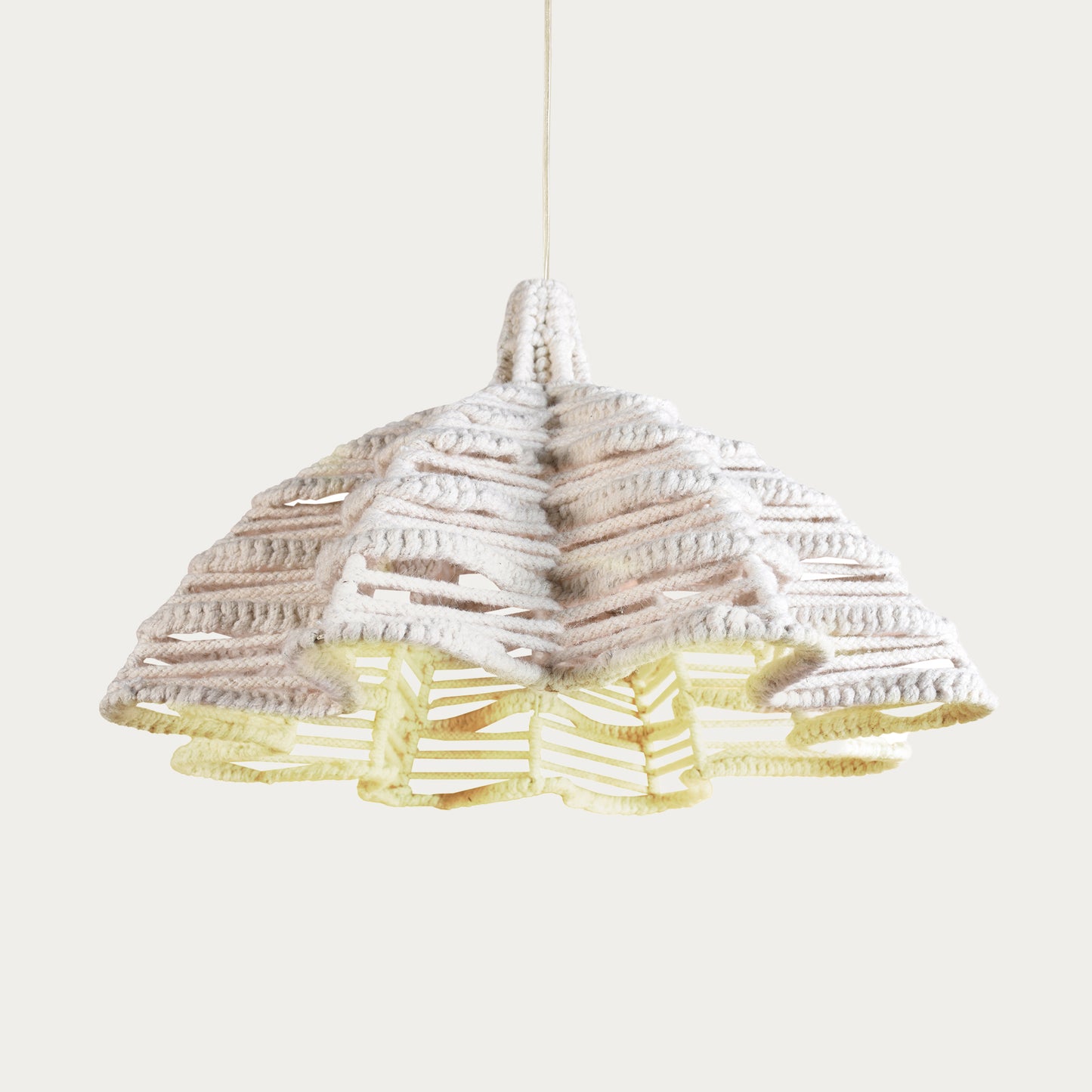 SHOROBE-II LAMP - IVORY - HAND MADE - WOOL
