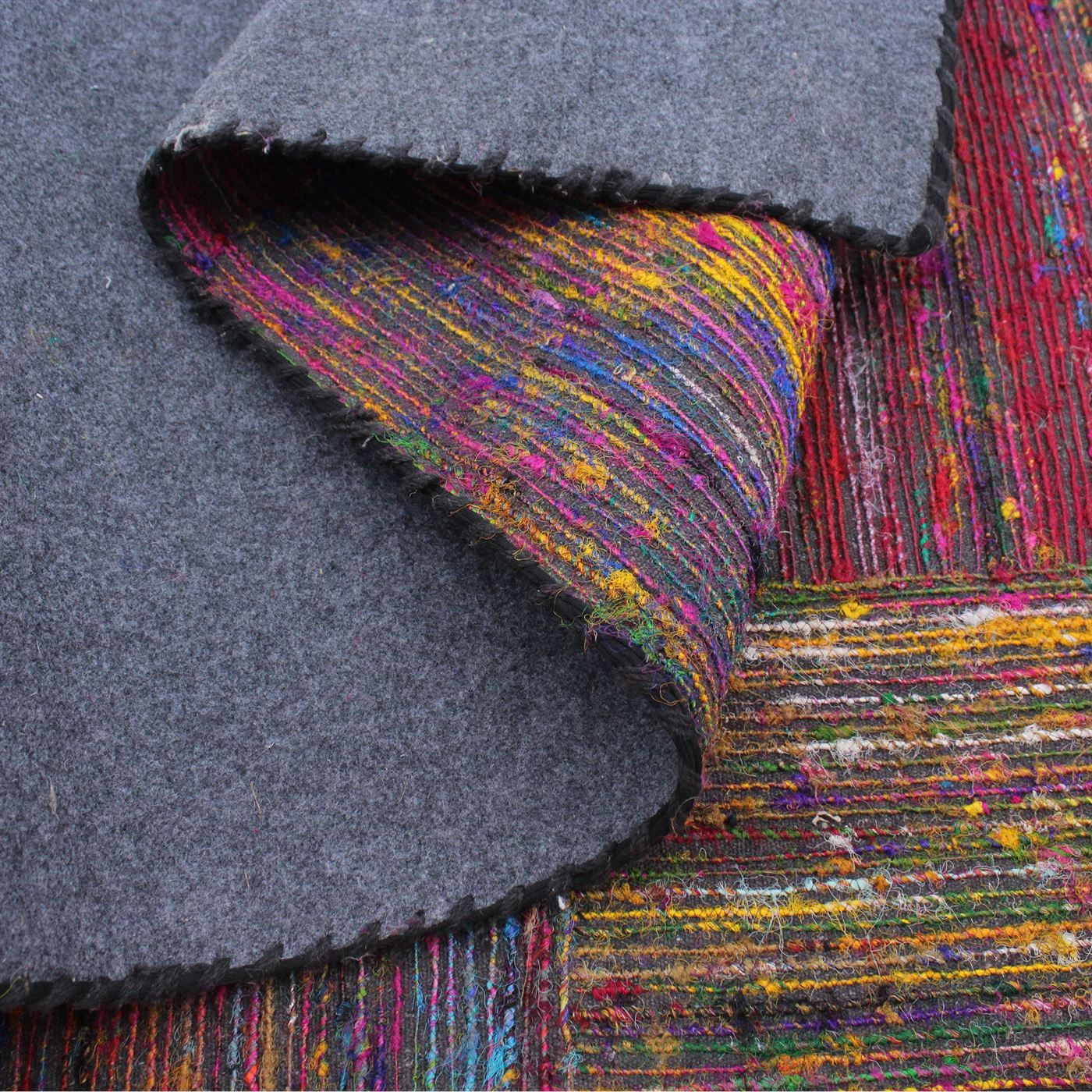 Area Rug, Bedroom Rug, Living Room Rug, Living Area Rug, Indian Rug, Office Carpet, Office Rug, Shop Rug Online, Recycled Silk, Charcoal, Multi, Hm Stitching, Flat Weave, abstract