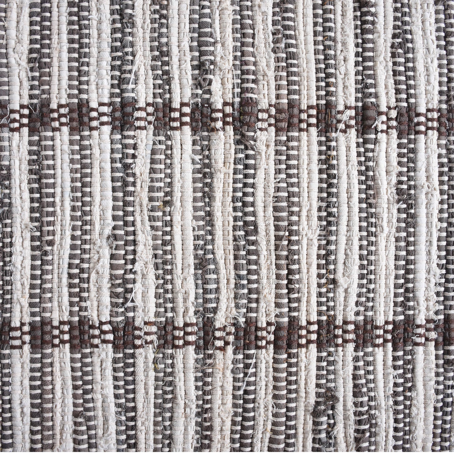 SMITHFIELD RUG - IVORY/BROWN - HAND WOVEN - COTTON DENIM