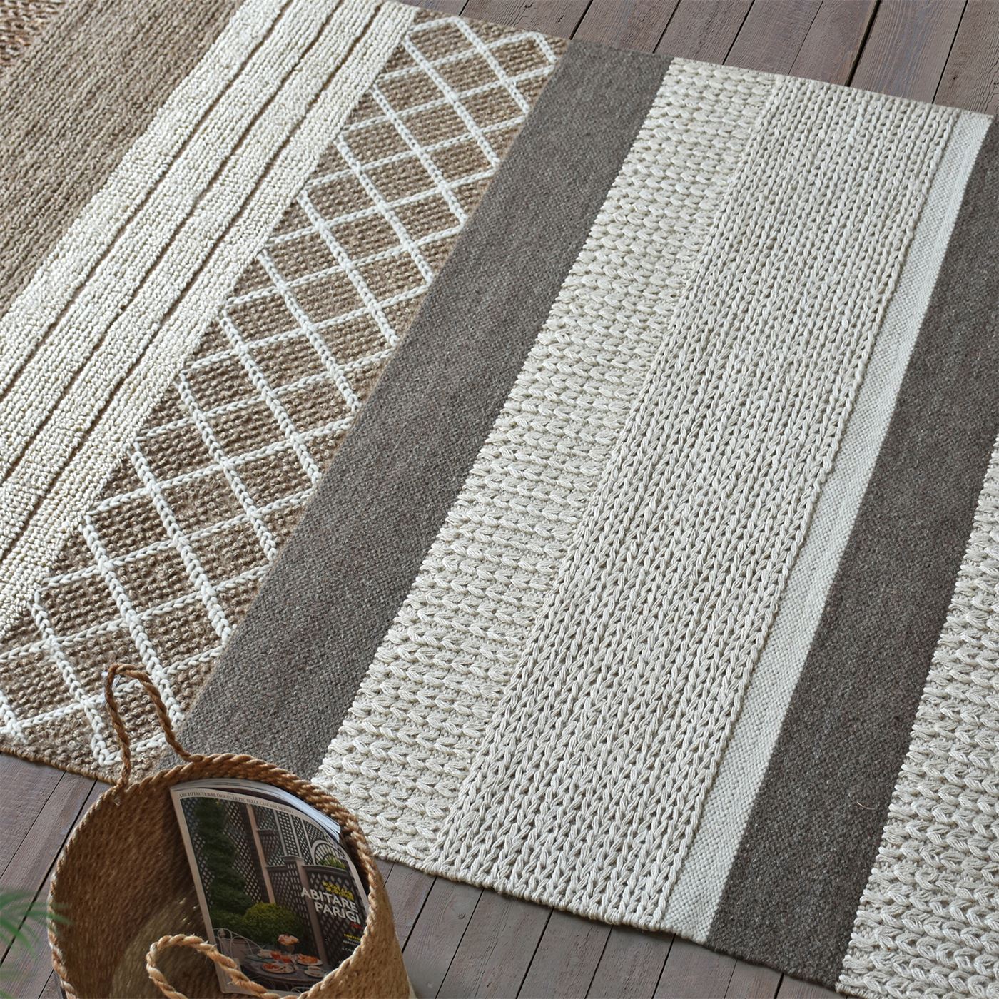 Area Rug, Bedroom Rug, Living Room Rug, Living Area Rug, Indian Rug, Office Carpet, Office Rug, Shop Rug Online, Hemp, Wool, Charcoal, Natural White, Pitloom, All Loop, Textured