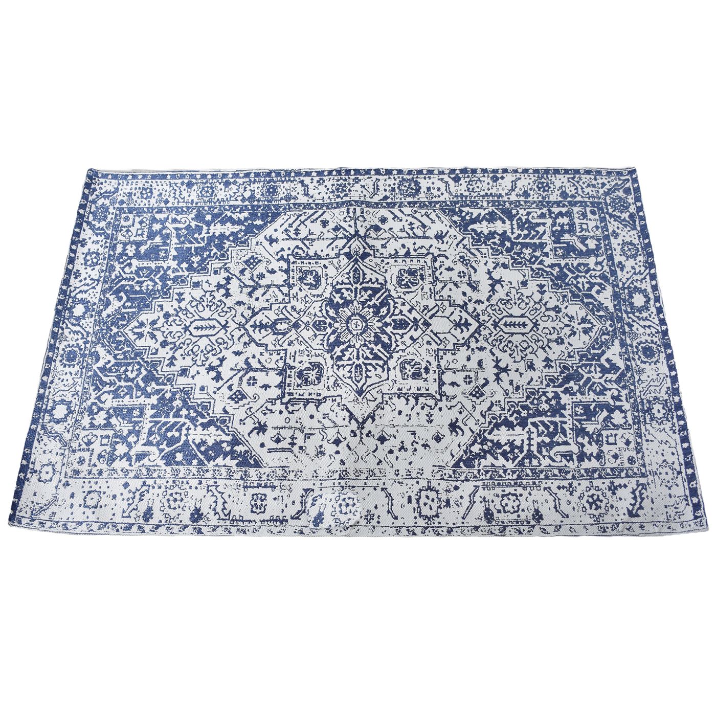 Area Rug, Bedroom Rug, Living Room Rug, Living Area Rug, Indian Rug, Office Carpet, Office Rug, Shop Rug Online, Denim, Recycled Fabric, Blue, Pitloom, Flat Weave, diamond