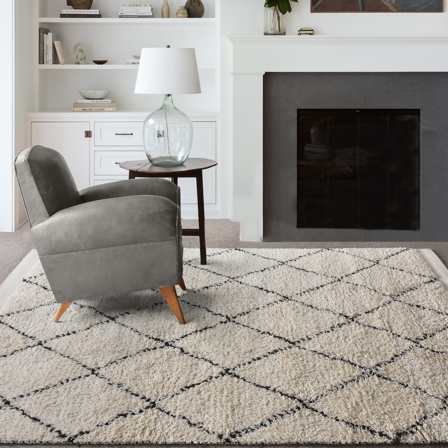 SORTON RUG - WOOL - IVORY/CHARCOAL