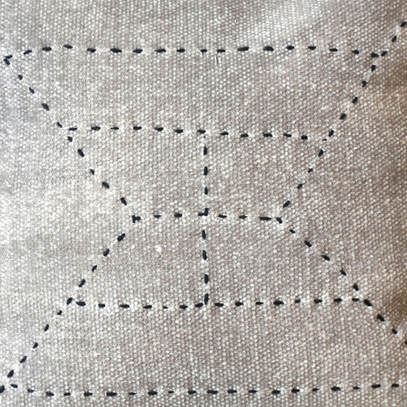 Steppe Pillow, Cotton, Printed, Wool, Taupe, Pitloom, Flat Weave