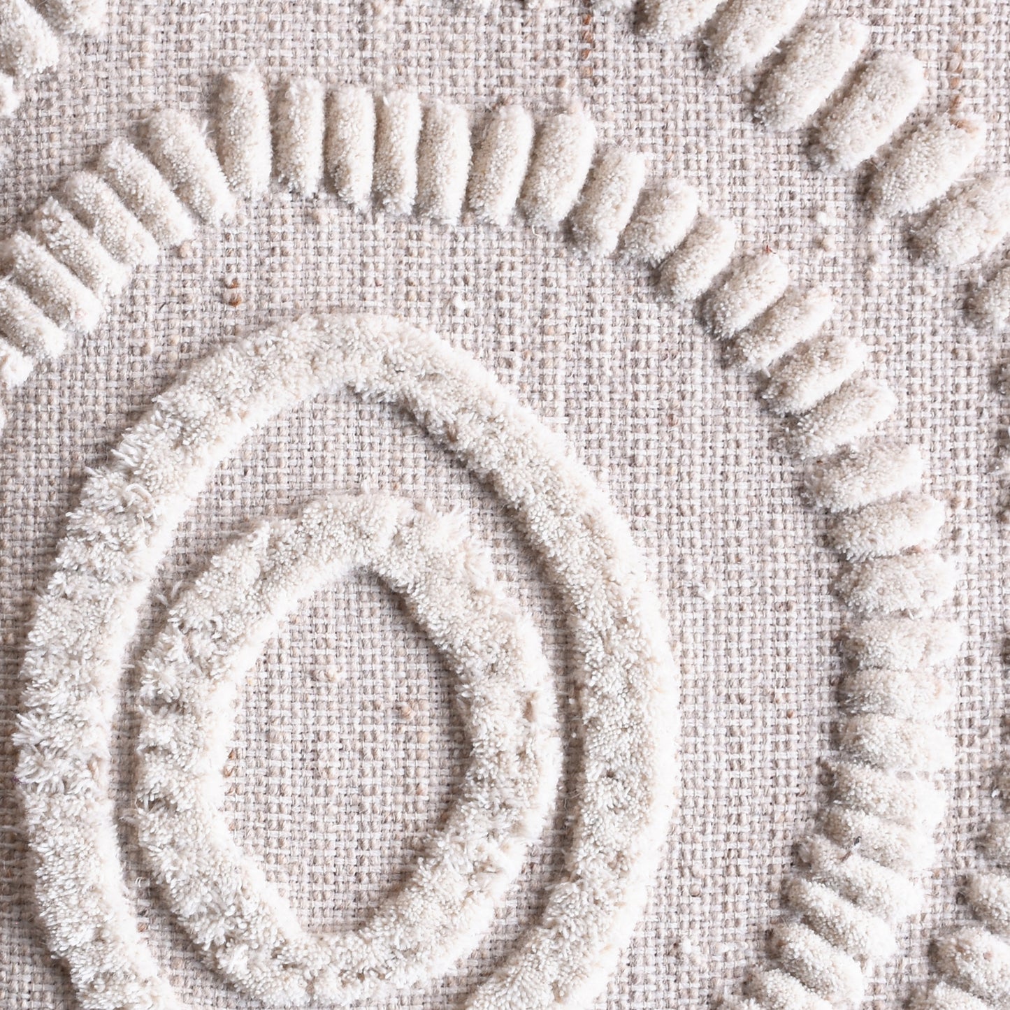SUZANO WALL ART - SET OF 2 - IVORY - HAND WOVEN / OVER TUFTED - WOOL & MDF