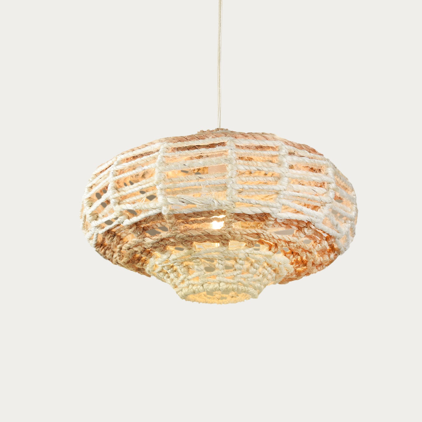 SYNNOTT LAMP - IVORY/NATURAL - HAND MADE - JUTE
