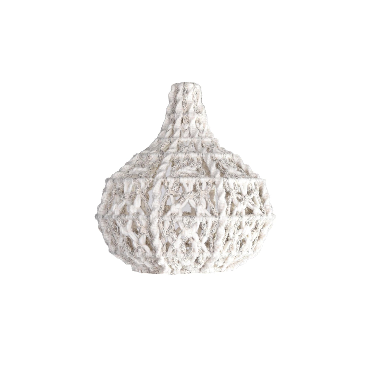TAGUB LAMP - IVORY/GREY - HAND MADE - WOOL DORI + NZ WOOL