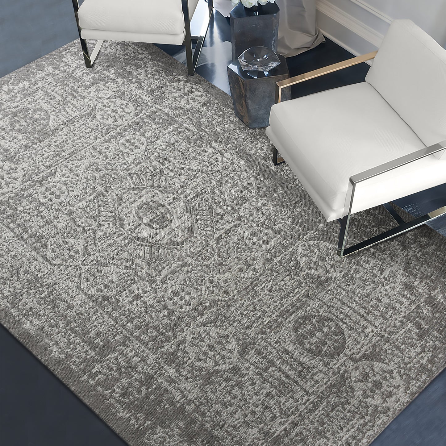 TANNY RUG - GREY/IVORY - WOOL