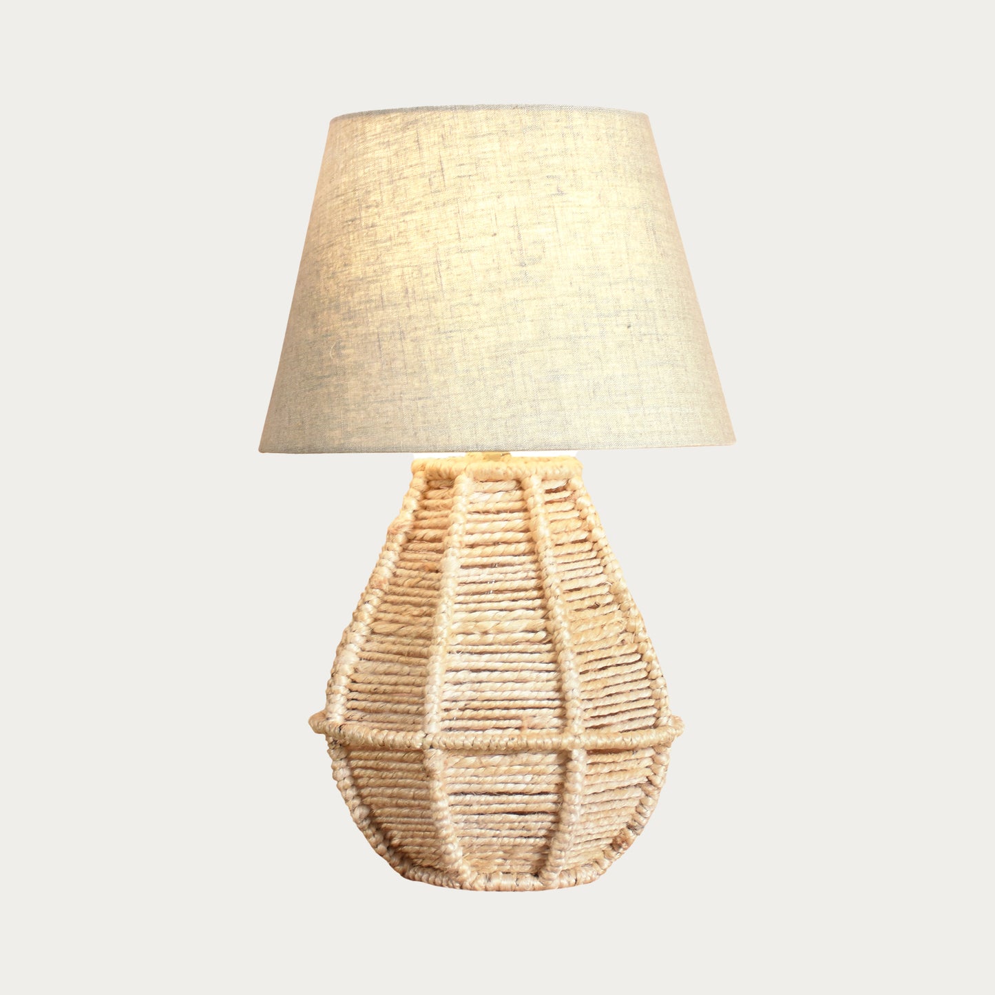 TERTIA TABLE LAMP - MEDIUM NATURAL - HAND MADE - JUTE