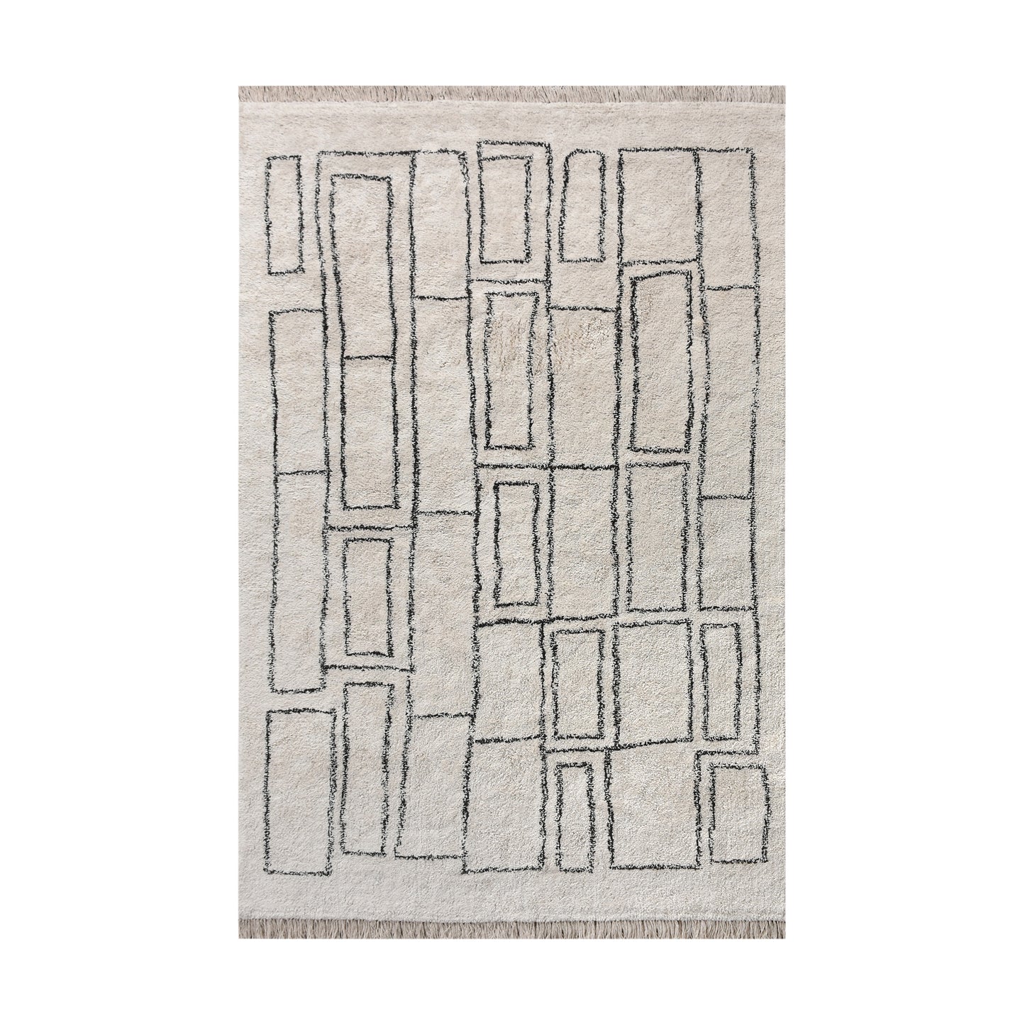 TIMOK RUG - IVORY/CHARCOAL - COTTON