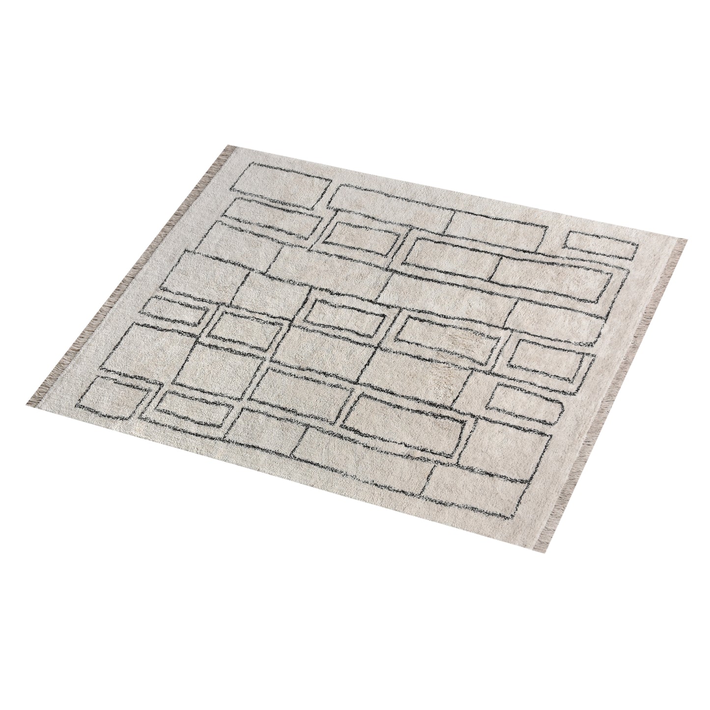 TIMOK RUG - IVORY/CHARCOAL - COTTON