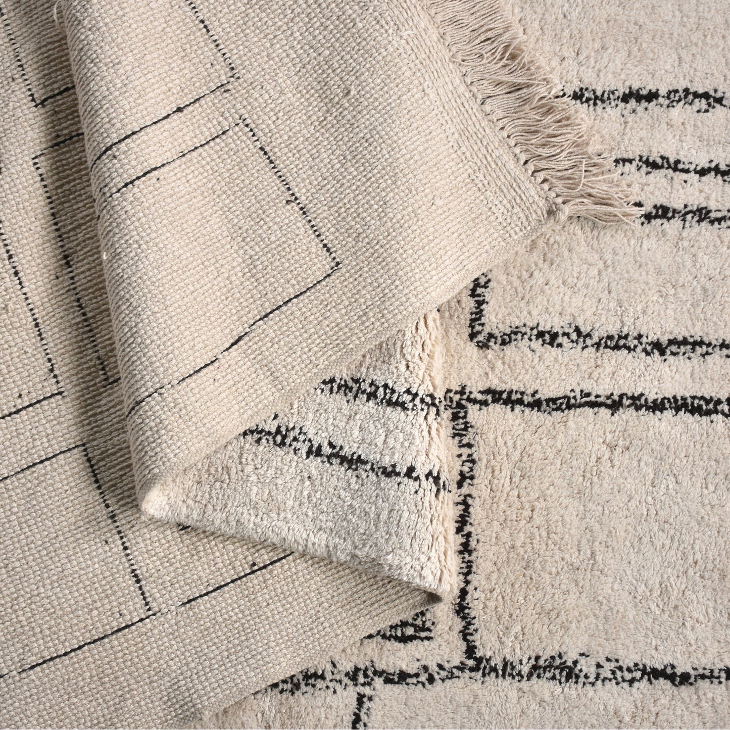 TIMOK RUG - IVORY/CHARCOAL - COTTON