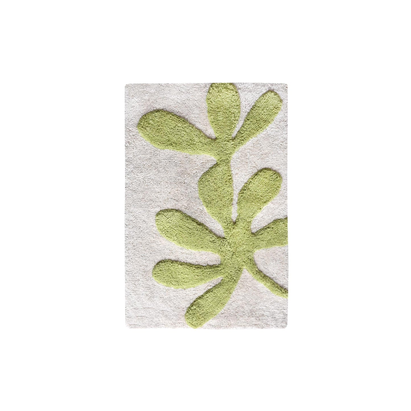 MALUTI BATH RUG - IVORY/GREEN - COTTON - TABLE TUFTED