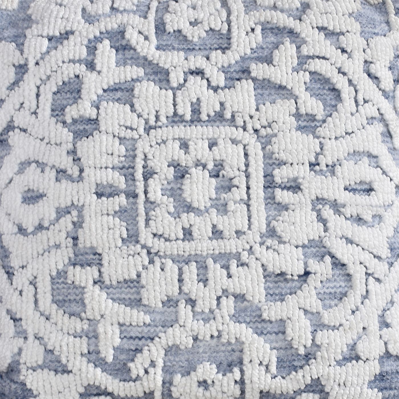 Vaclav-Ii Cushion, Pet, Micro Fiber, Blue, Natural White, Circular Knitting, All Loop