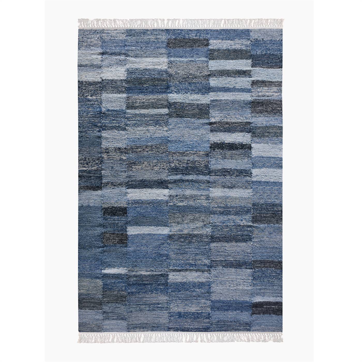 Area Rug, Bedroom Rug, Living Room Rug, Living Area Rug, Indian Rug, Office Carpet, Office Rug, Shop Rug Online, Blue, Denim, Hand Woven , Pitloom, Flat Weave, Contemporary