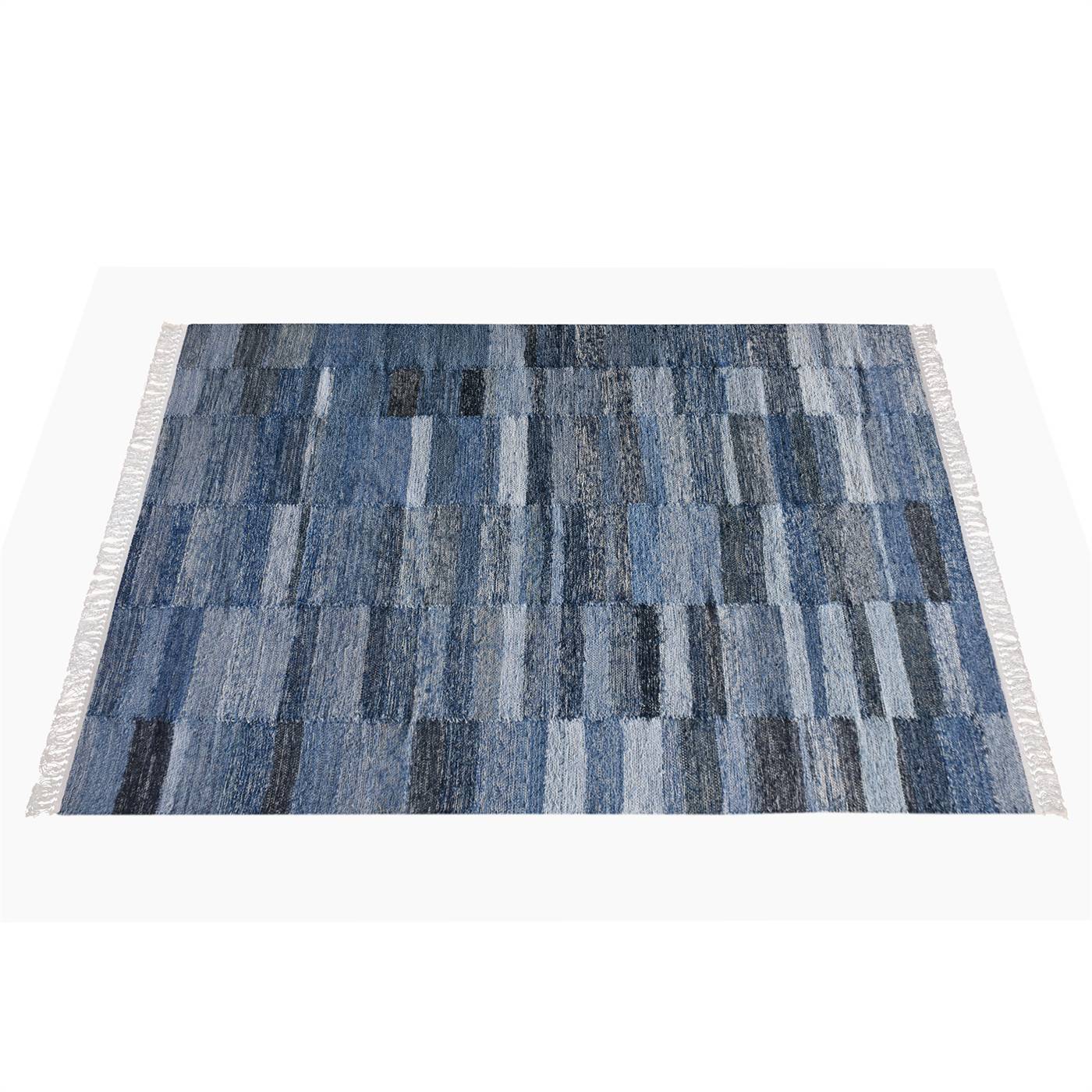 Area Rug, Bedroom Rug, Living Room Rug, Living Area Rug, Indian Rug, Office Carpet, Office Rug, Shop Rug Online, Blue, Denim, Hand Woven , Pitloom, Flat Weave, Contemporary