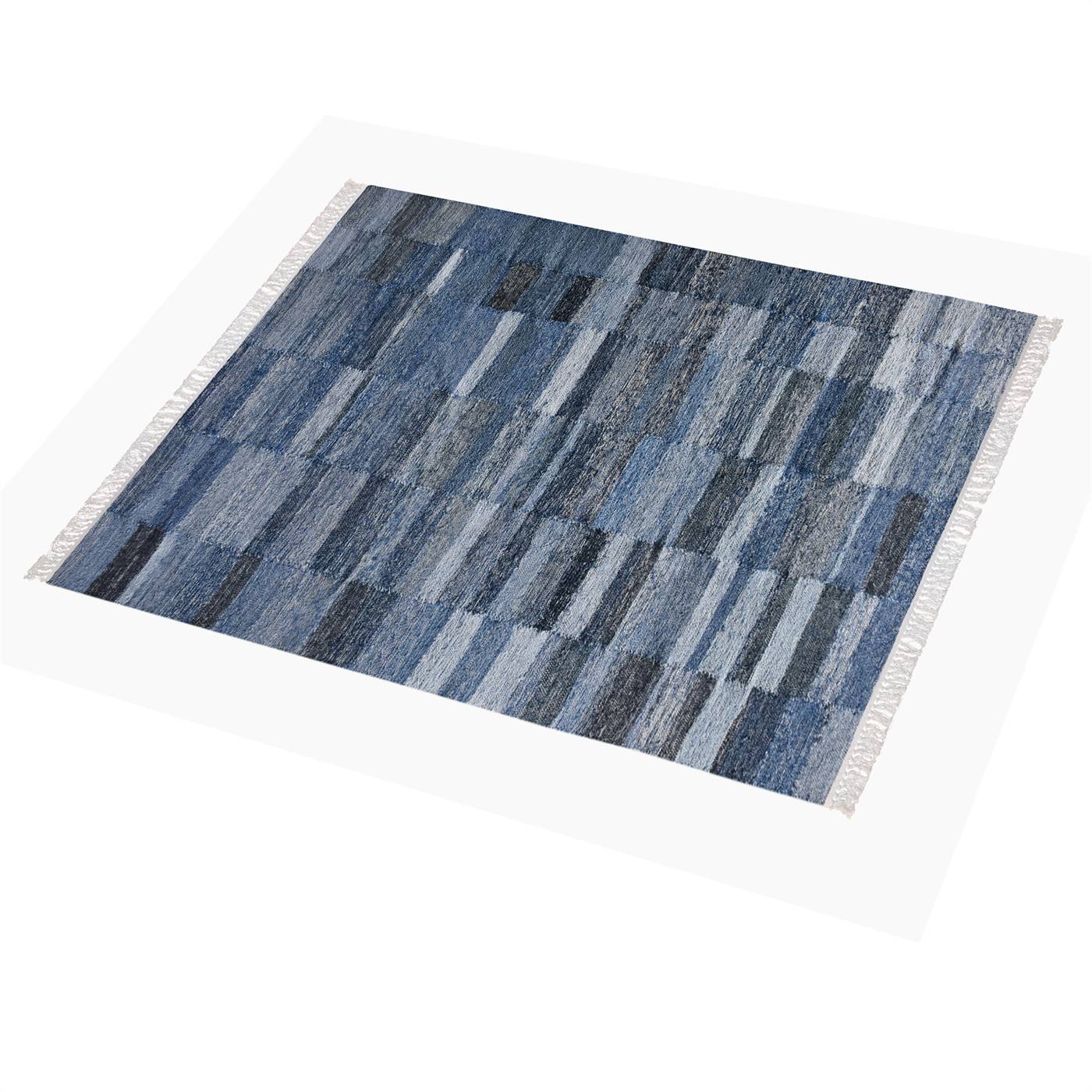 Area Rug, Bedroom Rug, Living Room Rug, Living Area Rug, Indian Rug, Office Carpet, Office Rug, Shop Rug Online, Blue, Denim, Hand Woven , Pitloom, Flat Weave, Contemporary