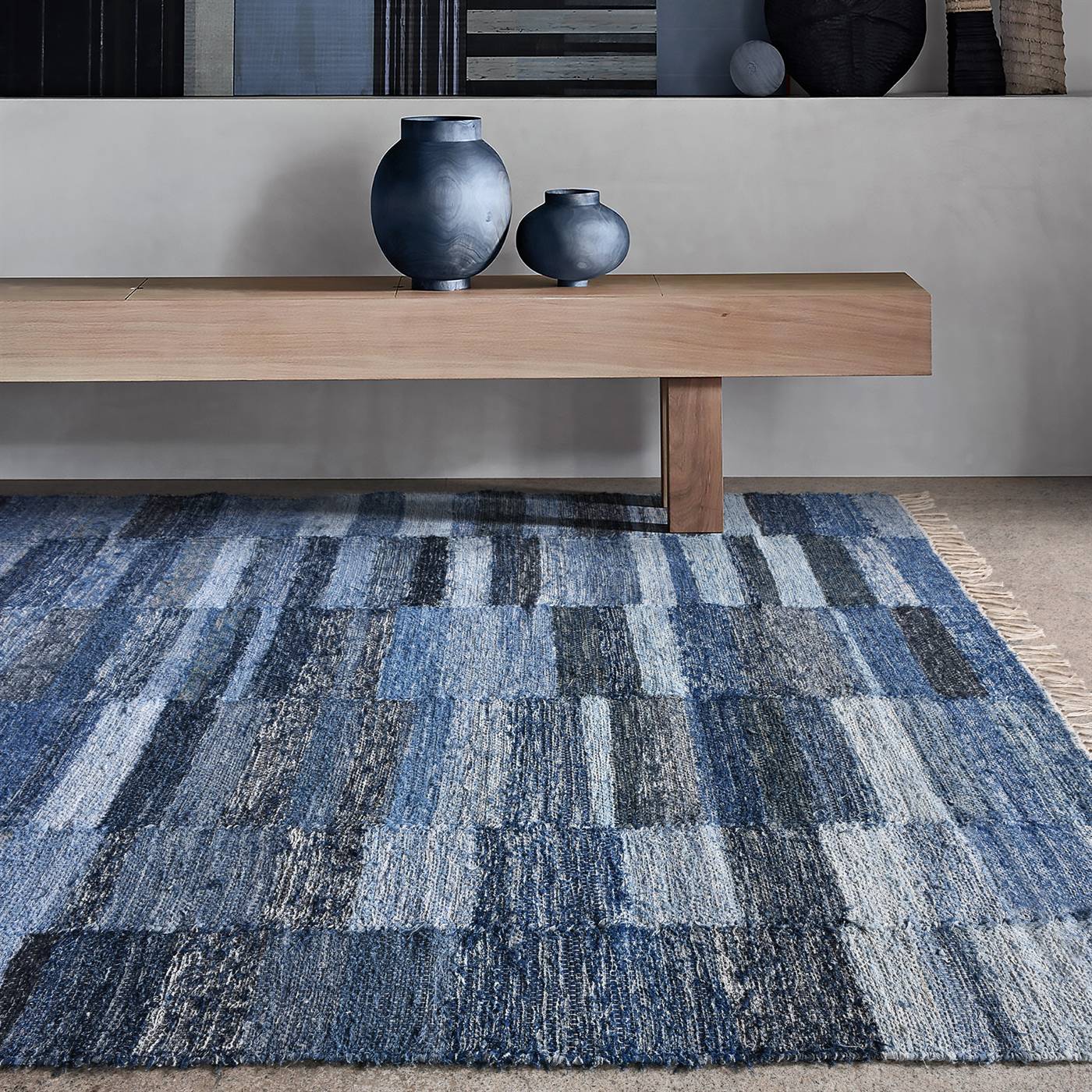 Area Rug, Bedroom Rug, Living Room Rug, Living Area Rug, Indian Rug, Office Carpet, Office Rug, Shop Rug Online, Blue, Denim, Hand Woven , Pitloom, Flat Weave, Contemporary 