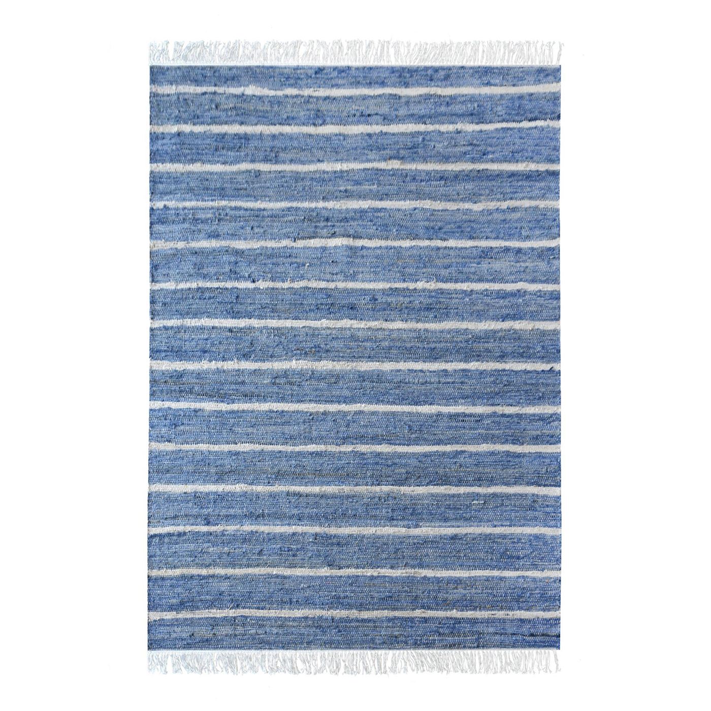 Area Rug, Bedroom Rug, Living Room Rug, Living Area Rug, Indian Rug, Office Carpet, Office Rug, Shop Rug Online,  Recycled Fabric, Blue, Pitloom, Flat Weave, Stripes