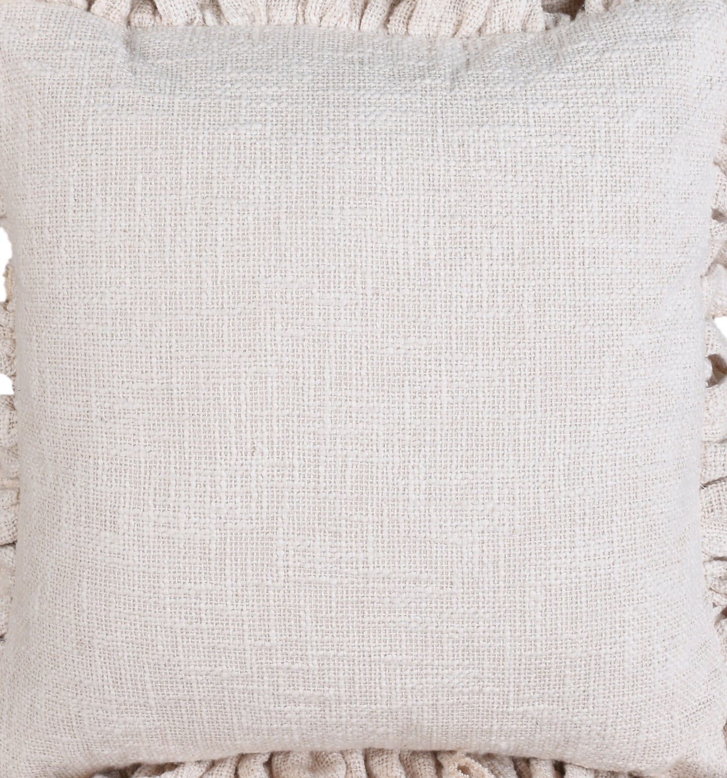 VASLUI CUSHION - COTTON - IVORY - HANDMADE