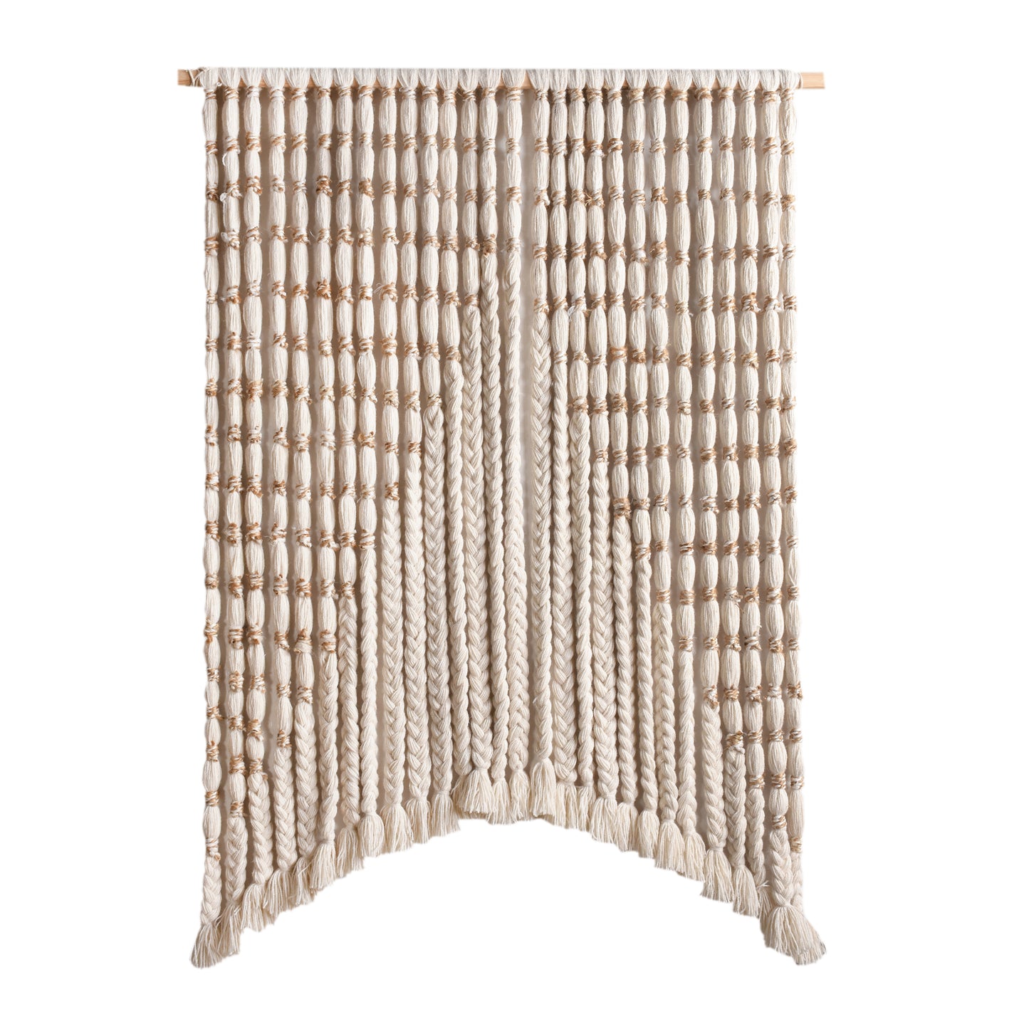 VERGARA WALL HANGING - IVORY/NATURAL - HAND KNITTED JUTE/WOOL