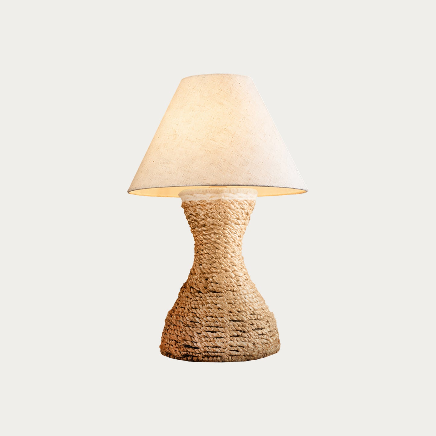 VOREN TABLE LAMP - NATURAL/IVORY - HAND MADE - JUTE
