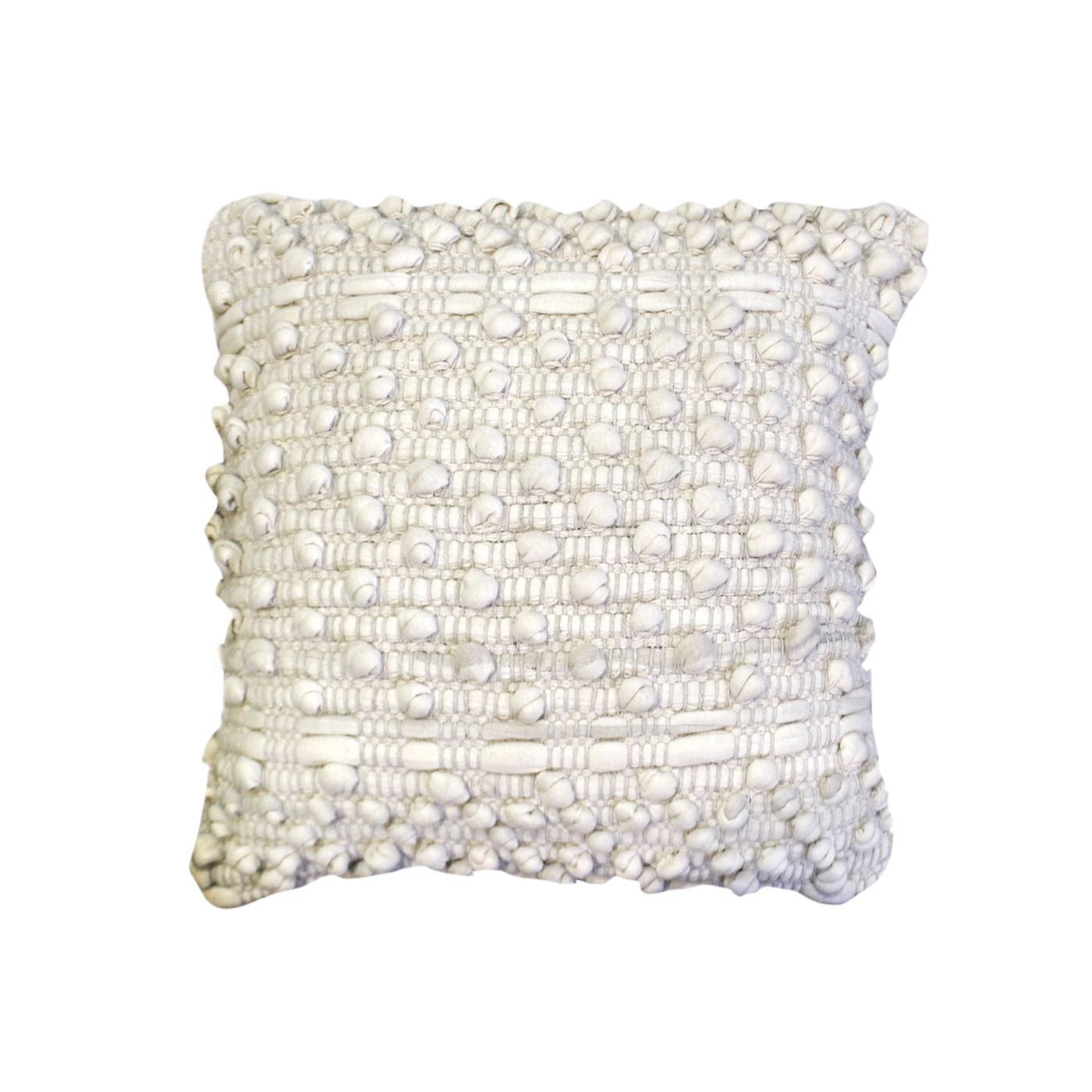 Weddell Pillow, Cotton, Natural White, Pitloom, All Loop