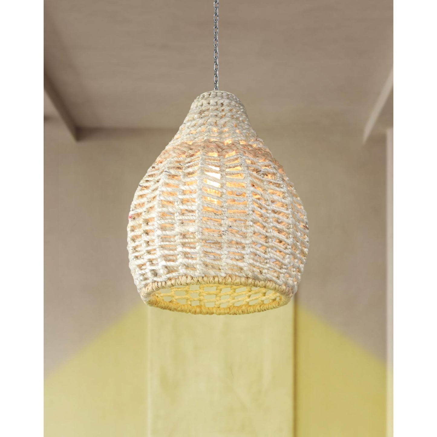 WESTMORE LAMP - IVORY/NATURAL - HAND MADE - JUTE