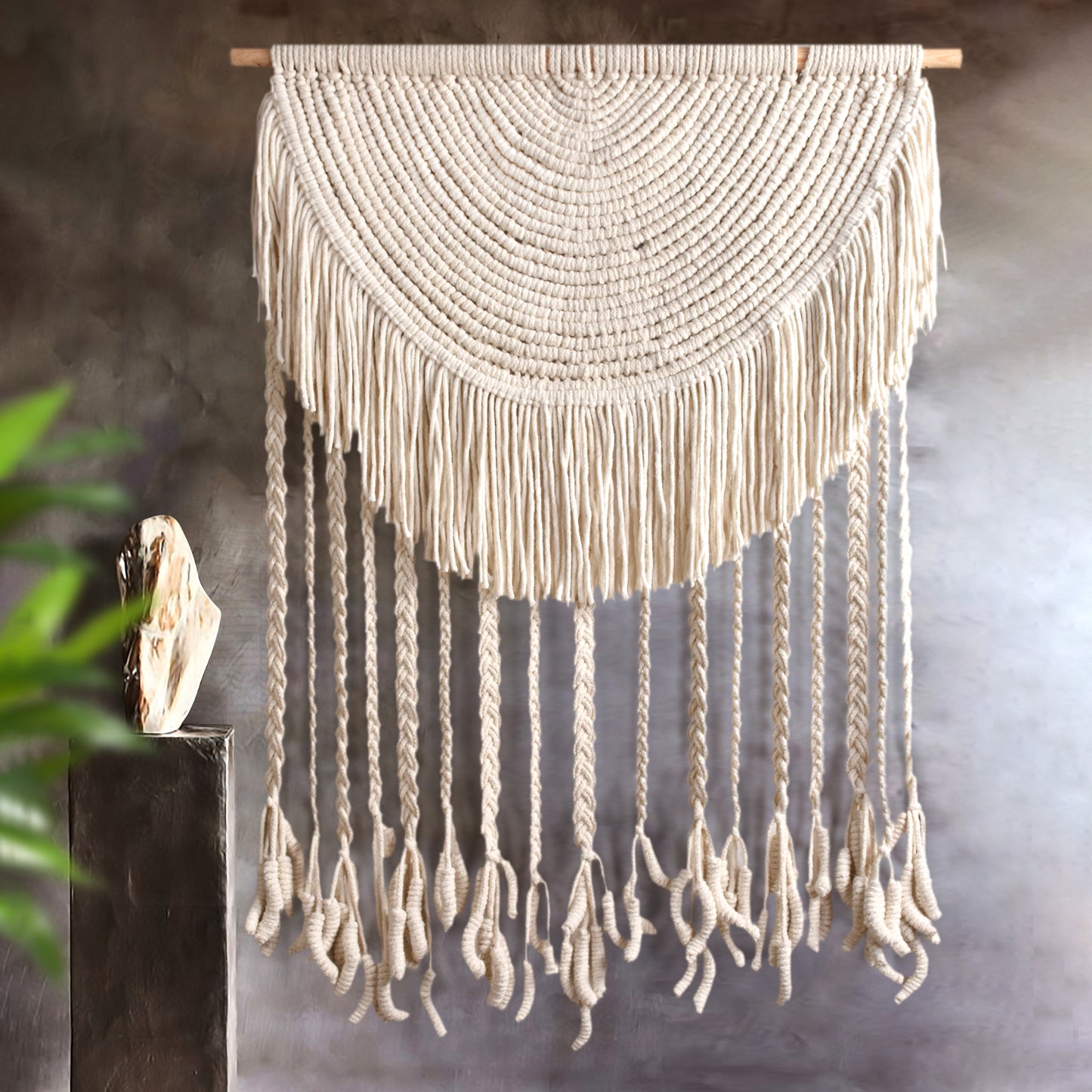 WEYERS WALL HANGING - IVORY - HAND KNITTED WOOL
