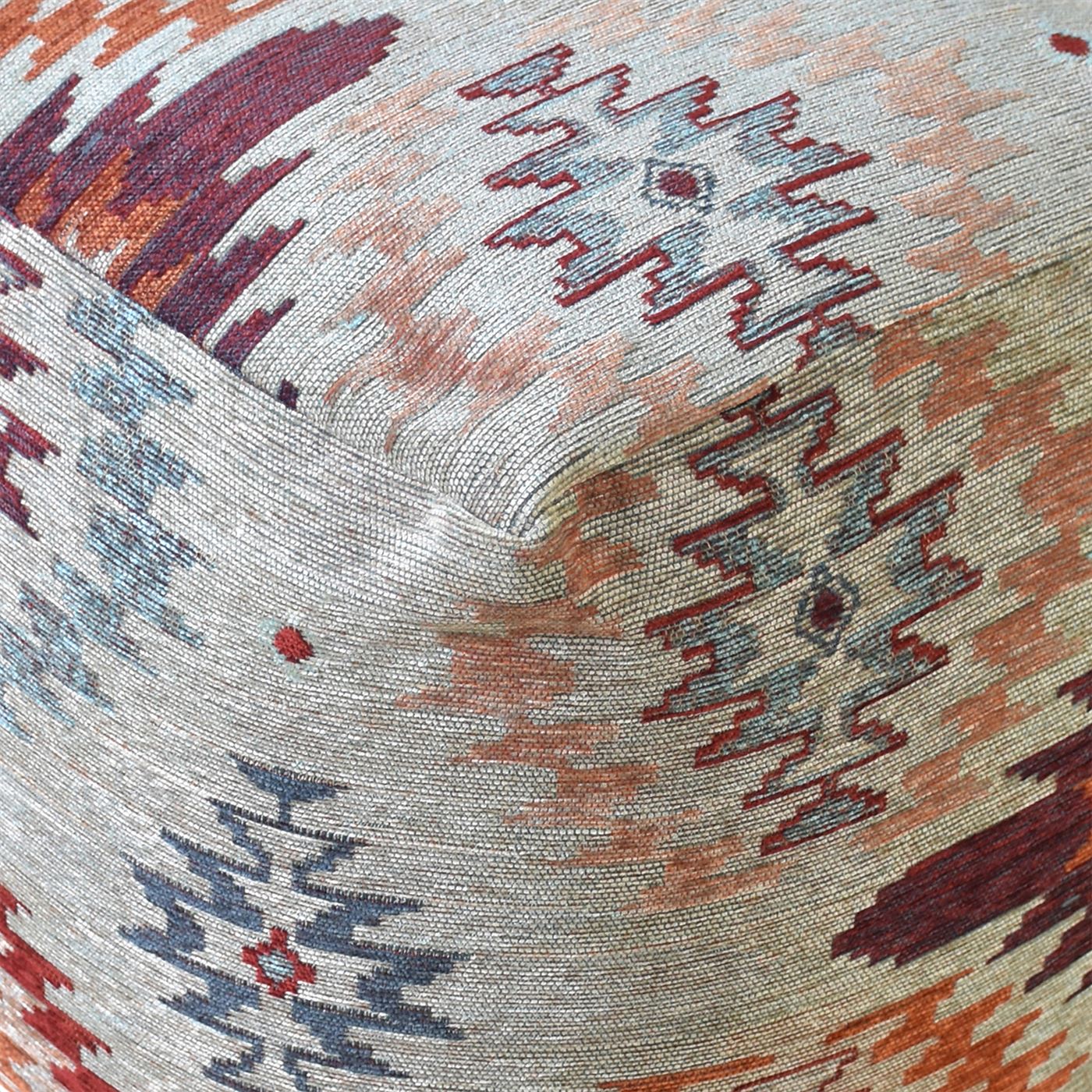 Wezen Pouf, Acrylic/ Polyester, Sage/ Multi