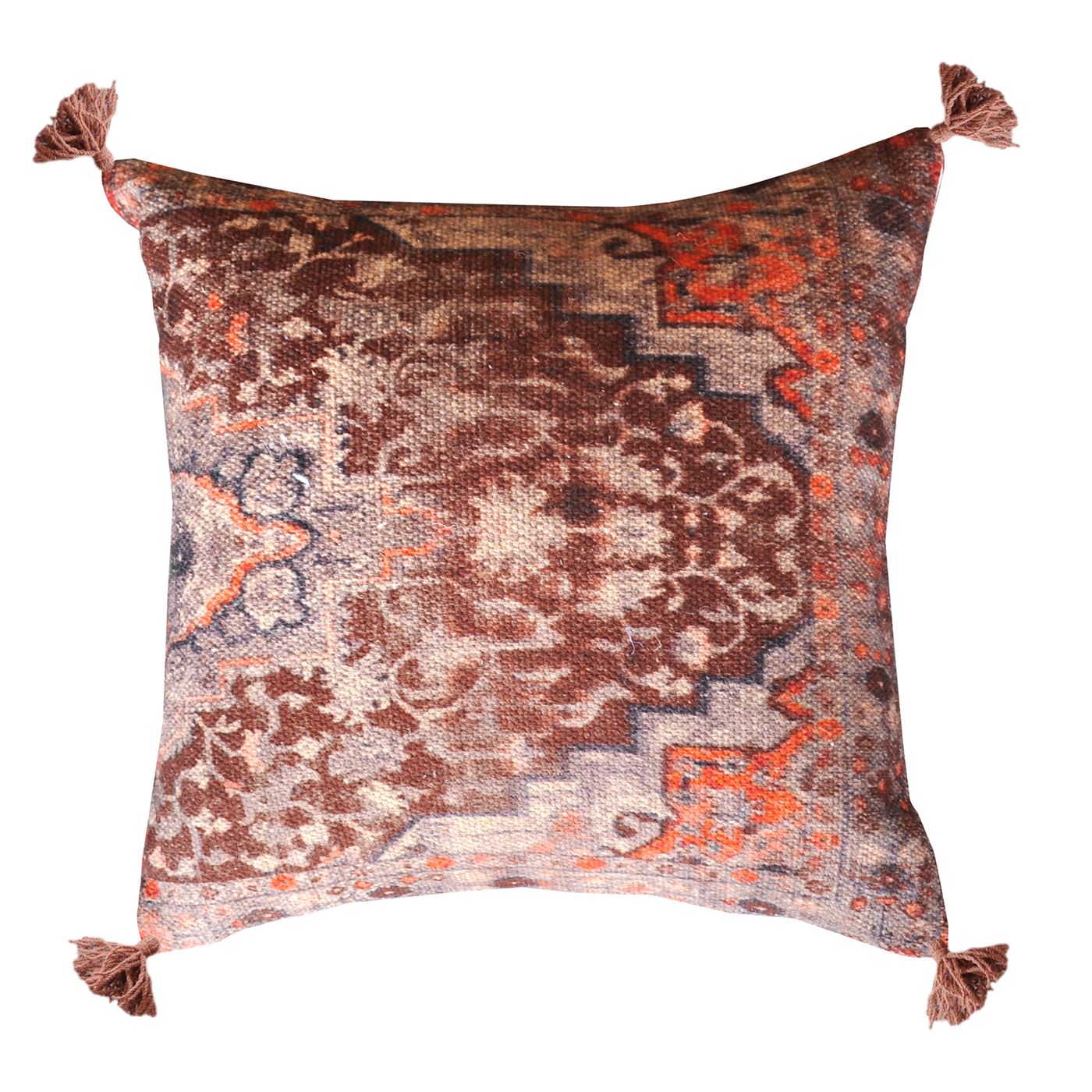Wisla Pillow, Cotton, Printed, Multi, Pitloom, Flat Weave