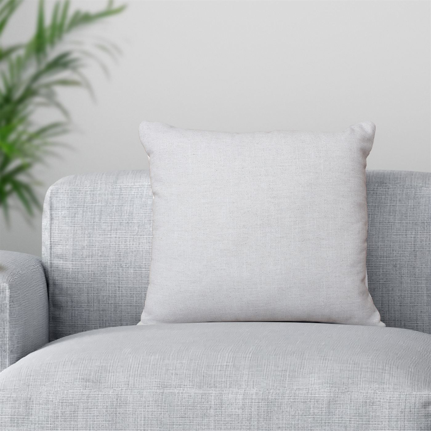 Xenan Cushion, Blended Fabric, Natural White, Machine Made, Flat Weave