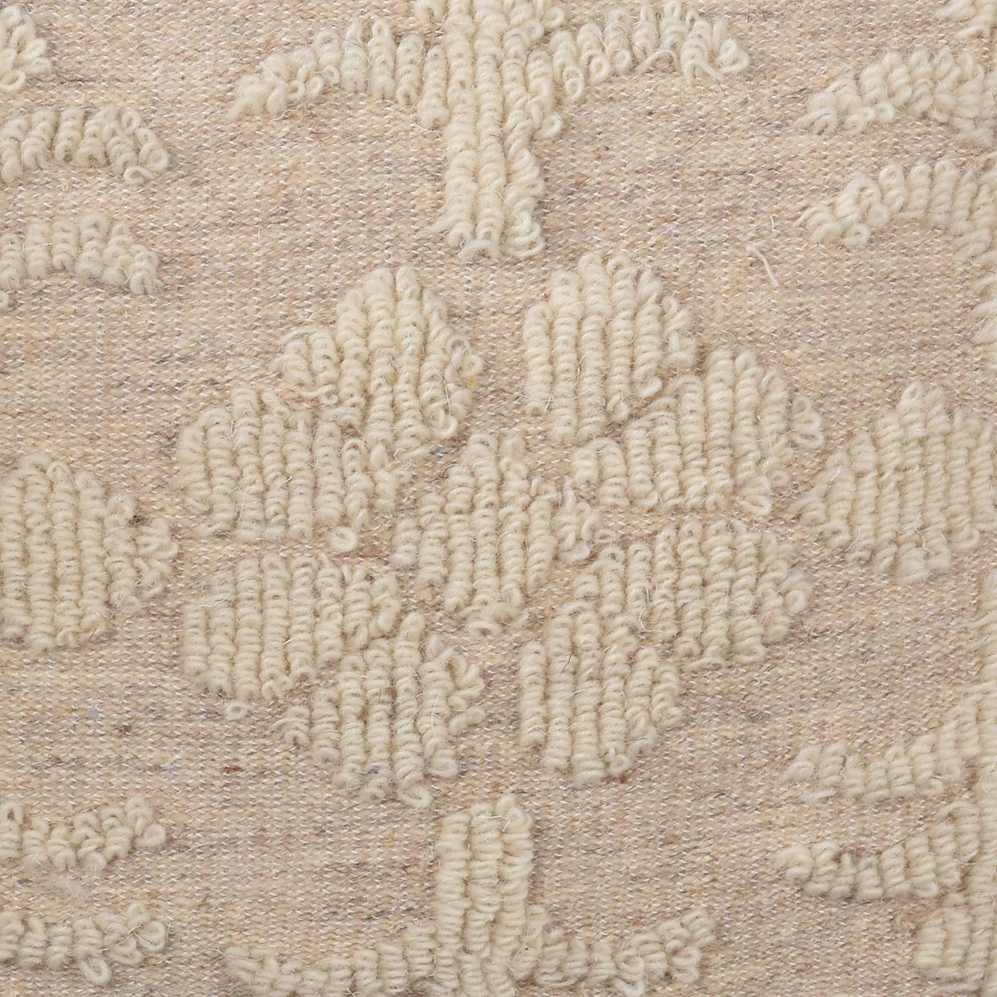 Yarra Cushion, 45x45 cm, Beige, Natural White, Wool, Circular Knitting, Circular Knitting, All Loop