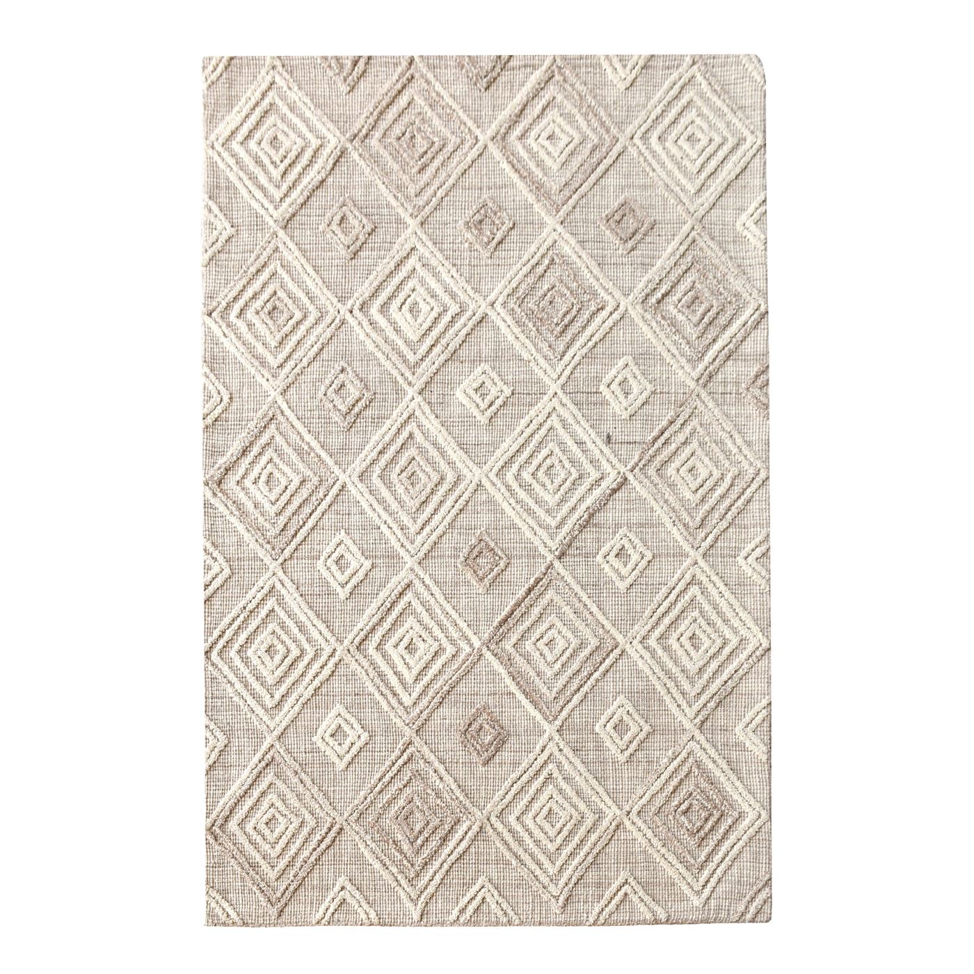 Area Rug, Bedroom Rug, Living Room Rug, Living Area Rug, Indian Rug, Office Carpet, Office Rug, Shop Rug Online, Wool, Beige, Hand woven, All Loop, Geometrical